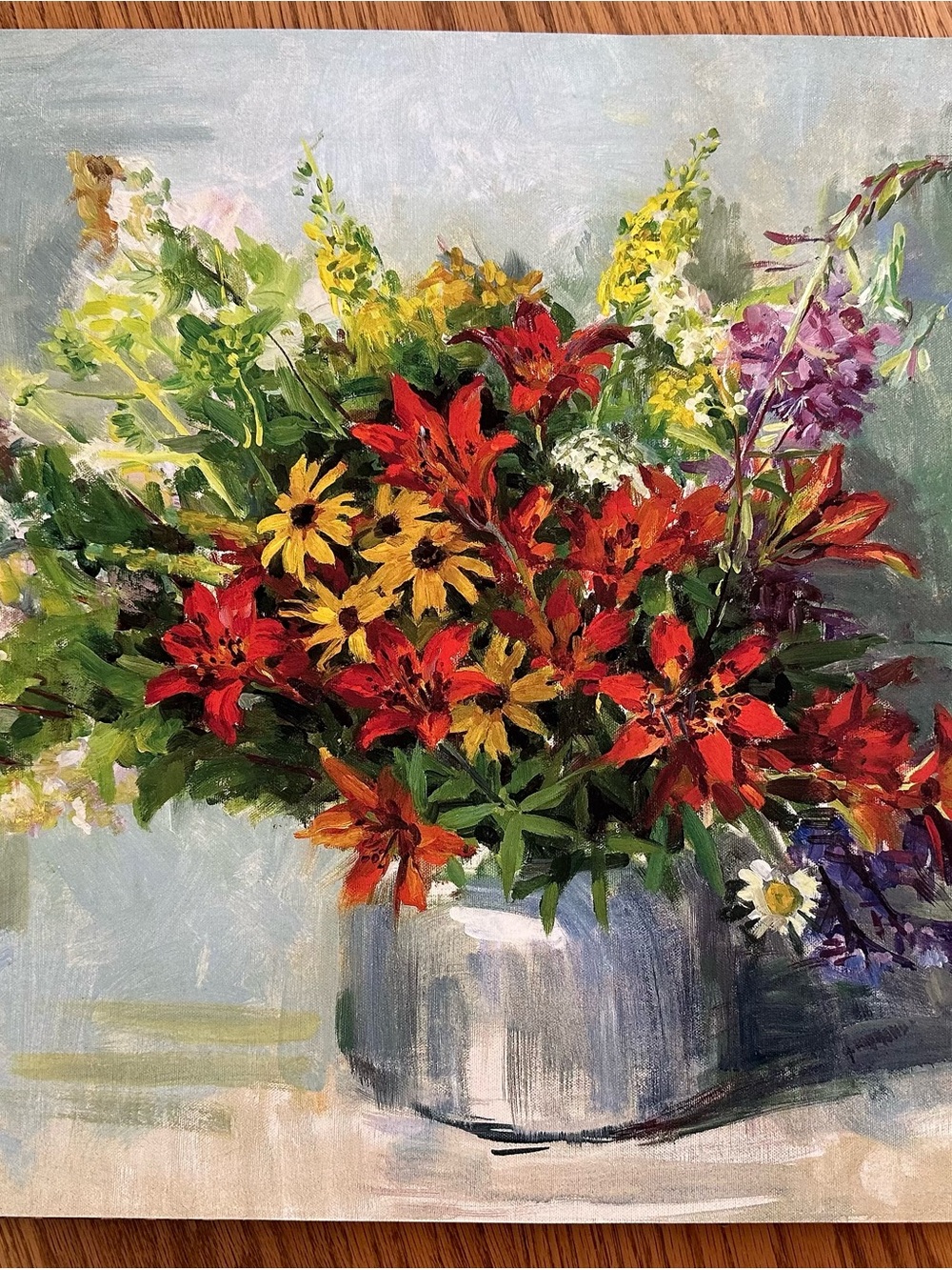 Floral Fall/ Autumn Wall Art Print - Red & Yellow Bouquet